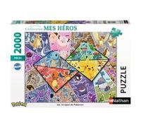 Puzzle 2000 pièces Nathan Les 16 types de Pokémon F