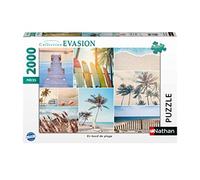 Nathan - Puzzle 2000 pièces - En bord de plage - Adultes et enfants dès 14 ans - Puzzle de qualité supérieure - Encastrement parfait - Collection Évasion - 87310