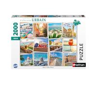 Nathan - Puzzle 2000 pièces - Nice, Côte d'Azur | Adulte et enfant dès 14 ans - Puzzle de qualité supérieur - Pièces uniques et assemblage parfait - Détente et relaxation