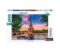 Nathan - Puzzle 2000 pièces - Paris au fil de l'eau - Adultes et enfants dès 14 ans - Puzzle de qualité supérieure - Encastrement parfait - Collection Urbain - 87884