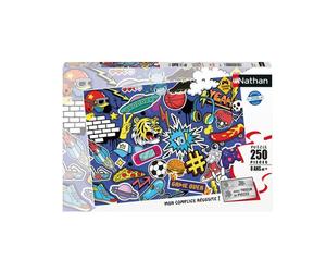 Nathan - Puzzle 250 pièces - Les Graffitis Colorés pour Enfants