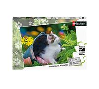 Nathan - Puzzle 250 pièces - Petit Chaton Curieux | Fille ou garçon dès 8 ans - Puzzle de qualité supérieure - Carton épais et résistant - Trieur à 6 compartiments inclus