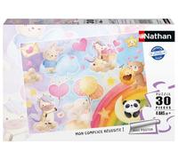 Nathan - Puzzle 30 pièces - Arc-en-Ciel des Animaux | Fille ou garçon dès 4 ans - Puzzle de qualité supérieure - Carton épais et résistant - Poster à taille réelle inclus