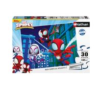 Nathan - Puzzle 30 pièces - L'équipe de Spidey | Fille ou garçon dès 4 ans - Puzzle de qualité supérieure - Carton épais et résistant - Poster à taille réelle inclus