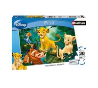 Nathan Puzzle enfants Simba & Co. Disney – 30 pièces – Animaux – Dès 4 ans – Carton épais