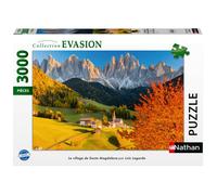 Nathan-Puzzle 3000 pièces-Le village de Santa Magdalena Loïc Lagarde -dès 14 ans-Encastrement parfait-Collection Évasion-12001871