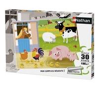 Nathan Puzzle enfant Mes amis de la ferme – 30 pièces – Dès 4 ans – Carton épais et résistant