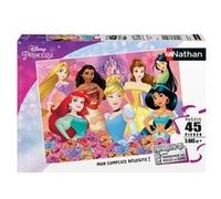 Nathan - Puzzle Enfant - 45 pièces - Les princesses Disney - Fille ou garçon dès 5 ans - Puzzle de qualité supérieure - Carton épais et résistant - Princesses - 86177