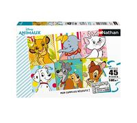 Nathan - Puzzle 45 pièces - Mes Animaux Disney préférés | Fille ou garçon dès 5 ans - Puzzle de qualité supérieure - Carton épais et résistant - Poster à taille réelle inclus