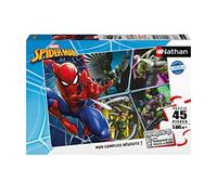 Nathan - Puzzle 45 pièces - Spider-Man Contre Les méchants | Fille ou garçon dès 5 ans - Puzzle de qualité supérieure - Carton épais et résistant - Poster à taille réelle inclus