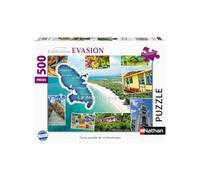Nathan - Puzzle 500 pièces - Carte Postale de la Martinique | Adulte et enfant dès 12 ans - Puzzle de qualité supérieur - Pièces uniques et assemblage parfait - Détente et relaxation
