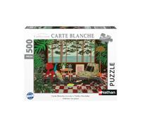 Nathan - Puzzle 500 pièces - Intérieur au paon - Yukiko Noritake - Adultes et enfants dès 12 ans - Puzzle de qualité supérieure - Collection Carte blanche - 12000964