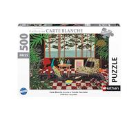 Nathan - Puzzle 500 pièces - Intérieur au paon - Yukiko Noritake - Adultes et enfants dès 12 ans - Puzzle de qualité supérieure - Collection Carte blanche - 87359