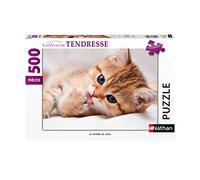 Nathan - Puzzle 500 pièces - La toilette du chat - Adultes et enfants dès 12 ans - Puzzle de qualité supérieure - Encastrement parfait - Collection Tendresse - 87241