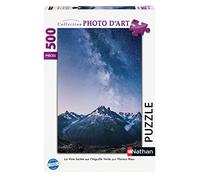 Nathan - Puzzle 500 pièces - La Voie lactée sur l’Aiguille Verte - Florian Riou - Adultes et enfants dès 12 ans - Puzzle de qualité supérieure - Collection Photo d'Art - 87281