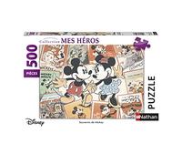 Nathan - Puzzle 500 pièces - Souvenirs de Mickey - Disney - Adultes et enfants dès 12 ans - Puzzle de qualité supérieure - Collection Mes Héros - 87217
