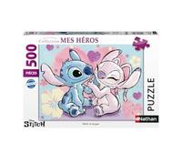 Puzzle 500 pièces Nathan Stitch & Angel Disney