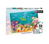 Nathan Puzzle enfants Les animaux des océans 60 pièces - Dès 6 ans - Carton épais 86569