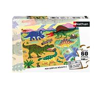 Nathan Puzzle enfants Les dinosaures du Crétacé 60 pièces – Fille ou garçon dès 6 ans – Carton épais