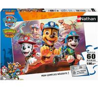 Nathan - Puzzle 60 pièces - Pat' Patrouille : À la rescousse des dinosaures - Puzzle enfant + trieur - Dès 6 ans