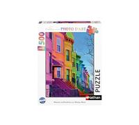 Nathan - Puzzle Adulte - Puzzle 500 pièces - Maisons multicolores - Adultes et enfants dès 12 ans - Puzzle de qualité supérieure - Collection Photo d'Art - 12001151