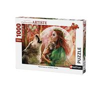 Nathan – Puzzle 1000 pièces Pleine lune – Adulte – Orange/Vert/Blanc