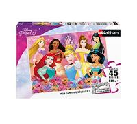 Nathan - Puzzle Enfant - 45 pièces - Les princesses Disney - Fille ou garçon dès 5 ans - Puzzle de qualité supérieure - Carton épais et résistant - Princesses - 86177
