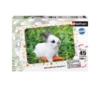 Nathan - Puzzle Enfant - 45 pièces - Petit lapin et sa carotte - Fille ou garçon dès 5 ans - Puzzle de qualité supérieure - Carton épais et résistant - Animaux - 86166