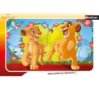Nathan Puzzle enfant Simba & Nala (Le Roi Lion) – 15 pièces, qualité supérieure, crème, dès 3 ans