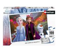 Nathan - Puzzle enfants - 100 pièces - Un monde magique - Disney La Reine des Neiges 2 - Fille ou garçon dès 6 ans - Puzzle de qualité supérieure - Carton épais et résistant - Princesses - 86768