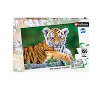 Nathan - Puzzle enfants - 150 pièces - Bébé tigre - Filles ou garçons dès 7 ans - Puzzle de qualité supérieure - Carton épais et résistant - Animaux - 86154, Orange