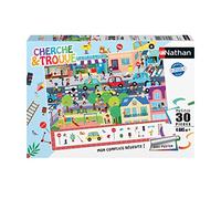 Nathan - Puzzle enfants - 30 pièces - En ville (Cherche et trouve) - Fille ou garçon dès 4 ans - Puzzle de qualité supérieure - Carton épais et résistant - Quotidien & Ville - 86151