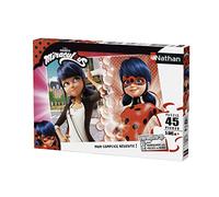 Nathan - Puzzle enfants - 45 pièces - Marinette vs Lady Bug - Miraculous - Fille ou garçon dès 5 ans - Puzzle de qualité supérieure - Carton épais et résistant - Super-Héros - 86470