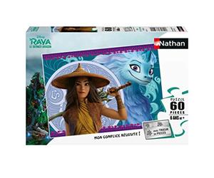 Nathan - Puzzle Enfants - 60 pièces - Disney Raya et Le dernier Dragon - Fille ou garçon dès 6 Ans - Puzzle de qualité supérieure - Carton épais et résistant - Aventure - 86576