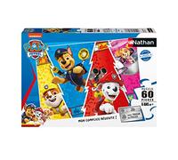 Nathan - Puzzle enfants - 60 pièces - La Pat'Patrouille colorée - Fille ou garçon dès 6 ans - Puzzle de qualité supérieure - Carton épais et résistant - Aventure - 86186