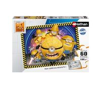 Nathan - Puzzle enfants - 60 pièces - Les Mega Minions - Moi, Moche et Méchant 4 - Fille ou garçon dès 6 ans - Puzzle de qualité supérieure - Carton épais et résistant - Aventure - 12001096