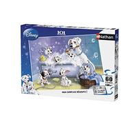 Puzzle 60 p - NATHAN - Les 101 Dalmatiens - Blanc - Disney - Scène de vie