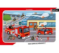 Nathan - Puzzle enfants - Cadre 15 pièces - Les pompiers - Fille ou garçon dès 3 ans - Puzzle de qualité supérieure - Carton épais et résistant - Quotidien et Travail - 86138