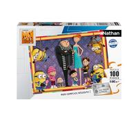 Nathan - Puzzle enfants - Puzzle 100 pièces - La famille de Moi, Moche et Méchant 4 - Fille ou garçon dès 6 ans - Puzzle de qualité supérieure - Carton épais et résistant - 12001097