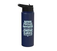 Nathan, supporter de Snow Days, Nathan Christmas Winter Stainless Steel Insulated Water Bottle