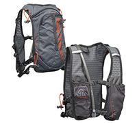 Nathan TrailMix Gilet de course à pied/sac d'hydratation 7 L (7 litres) pour homme et femme | Poche de 2 L incluse (2 litres) Fermeture Éclair, support pour téléphone, eau (rouge/blanc)