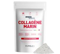 Naticol® Collagène Marin en Poudre - Peptides de Collagène Type 1 - Fermeté de la Peau, Cheveux, Ongles & Anti-Âge - Saveur Fruits Rouges - Humble+ - Fabriqué en France - 300g (60 Doses)