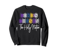 Nation sacrée élue du Seigneur Hébreu Vêtements Israélites Noirs Sweatshirt