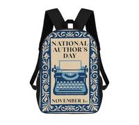 National Authors Day Vintage Poster Sac À Dos Léger Et Décontracté Pour La Journée, Idéal Pour L'école, Pour Adolescents, Filles, Garçons, Femmes Et Hommes 17inch