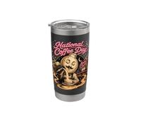 National Coffee Day Moon Barista Cosmic Brew Gobelet isotherme en acier inoxydable double paroi