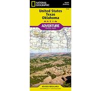 National Geographic Adventure Travel Map United States, Texas and Oklahoma
