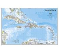 National Geographic Caribbean Wall Map - Classic - Laminated (Poster Size: 36 X 24 In)
