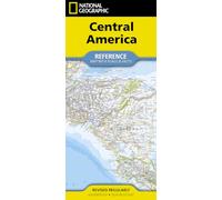 National Geographic Central America Map: [folded with flags and facts]
