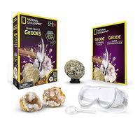 Kit scientifique NATIONAL GEOGRAPHIC Break Open 2 Geodes - Comprend des lunettes, un guide d'apprentissage détaillé et un support de présentation