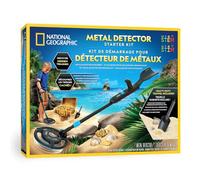 National Geographic Détecteur de Métaux Enfant, Débutant 8+, Bobine Étanche | Bobine Étanche 18,8 cm, Pelle et Tige Réglable pour Chercher Métaux et Trésors sur la Plage ou en Extérieur dès 8 Ans